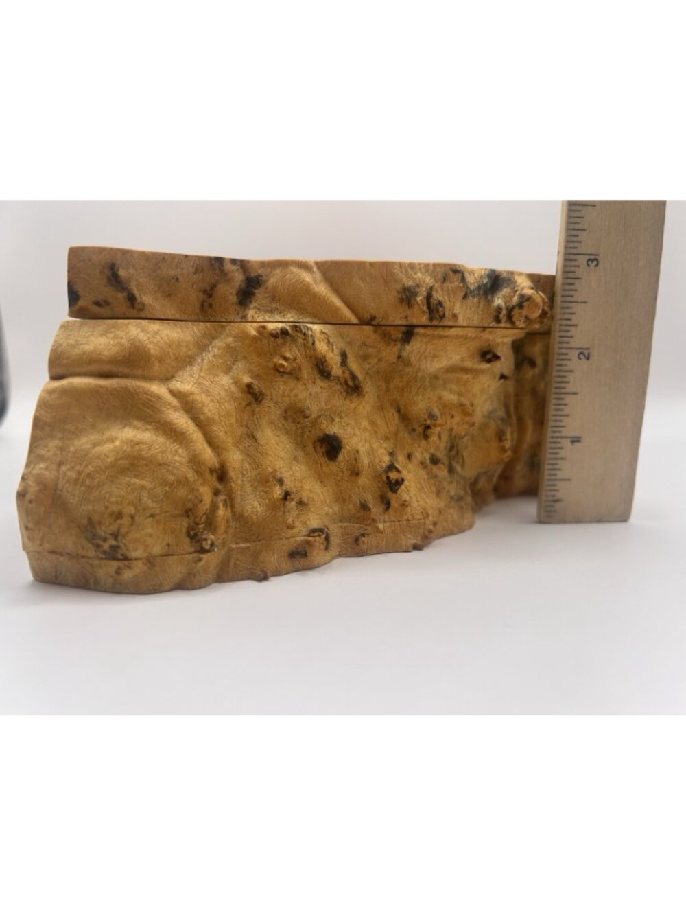 Michael Elkan Oregon Birdseye Maple Burl Box Handmade Wood Trinket Box Art Waxed - Picture 8 of 16